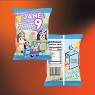 Bluey Chip Bag Goodie Candy Loot Hamper Bag Personalized Customized DIY
