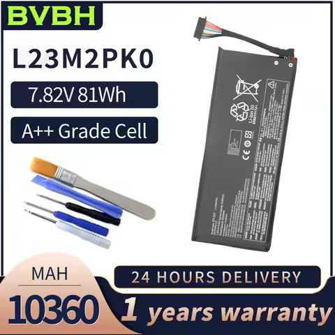 BVBH L23M2PK0 New 81wh/10360mAh Upgrade Capacity L23B2PK0 For Lenovo Legion Go 8APU1 Handheld Gaming
