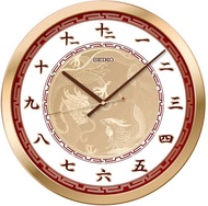 SEIKO CLOCK LIMITED EDITION รุ่น QXA790G ตัวเลขภาษาจีน ขนาด 16นิ้ว ขอบสีทองเงา - ของแท้100%