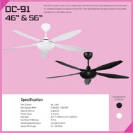 FUMAGALI FAN DC-91 46"/56" DC REMOTE CEILING FAN