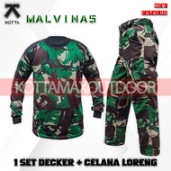 ONE SET OF TNI MALVINAS KOPASSUS DIGITAL DESERT ARMY COLORFUL T-SHIRT AND PANTS SET