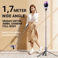 (170 CM) 3 in 1 Selfie Stick TRIPOD with 1.7 Meter BLUETOOTH REMOTE EA