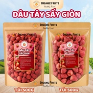 Crispy Dried Strawberries | Crispy, Whole Sublimation Dried Strawberries - Organic Fruits