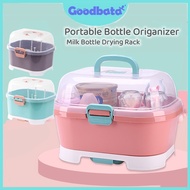 Goodbata Baby Feeding Bottle Storage Box Dustproof Tableware Cupboards Container Bottle Drying Rack