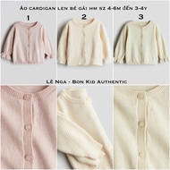 Genuine HM JP girls' wool cardigan size 4-6m to 3-4y