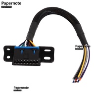 PAPERNOTE OBD2 Cable, 1ft/30cm 16 Pin Male to Female OBDII Cable, Rugged With Mounting Bracket Braid