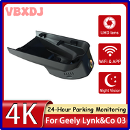 VBXDJ Wifi ดีวีอาร์รถยนต์ Uhd 4K 3840*2160P Dashcam กล้องหน้ากล้อง24-uurs Parkeerbewaking 170 ° Fov 