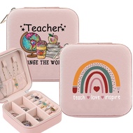 Jewelry Storage Box Fashionable Mini Square Jewel Case  Zipper Bracelet Earrings Jewels Storage Boxe