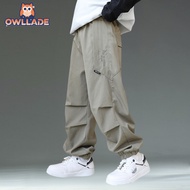 OWLLADE Cargo Jogger Pants for Kids Boy Stretchable 0317 in Green B02 4T-1