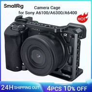 SmallRig DSLR A6400 Camera Cage with Silicone Handle Handgrip & Cold Shoe ,Case Rig Set for Sony A61