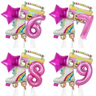 4pcs 32inch number balloon Radio Skates Shape Balloon Inflatable Toy for Kids Fun Educational Play