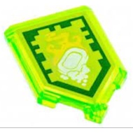 Lego 22385pb132 Tile Modified 2 x 3 Pentagonal with Nexo Power Shield