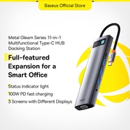 Baseus USB C HUB 11 in 1 HDMI VGA PD USB3.0 to 3.5mm SD/TF Cards Reader Adapter For MacBook Laptop