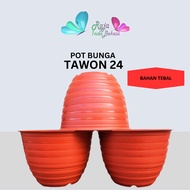 Super Tawon Pot 24 Cm Orange Garden Of Love Plastic Pot 24CM Turquoise Wasp Pot 24 27 30 Tall White