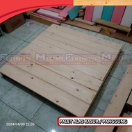 [Plt] DIVAN ALAS KASUR 100x100x12cm PALET RAPAT MINIMALIS JATI BELANDA