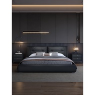 Quanyou Bedroom Style Bed Owner Bed Light Modern Nordic Simple Light Luxury Wedding Bed Bed Genuine 