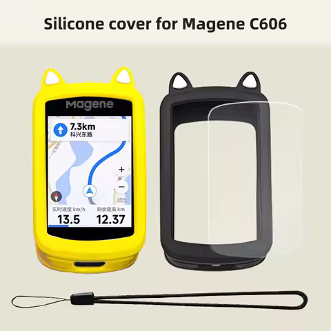 Quality Silicone Case and LCD Screen Protector for Magene C606 GPS Computer MAGENE 606 c606 Case Cov
