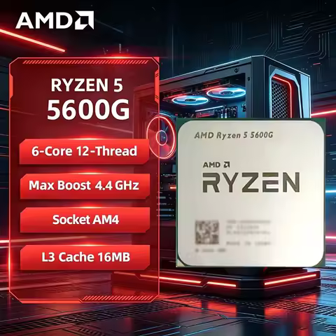 AMD Ryzen 5 5600G AMD R5 5600G CPU 6-Core 12-Thread 4.4GHz Unlocked Desktop Processor Socket AM4 Gam