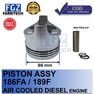 PISTON ASSY 186FA / 189F 12HP AIR COOLED DIESEL ENGINE ASSEMBLY Yamma Kingstone Yamada 12HP
