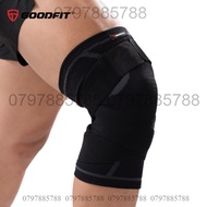 Genuine GoodFit sports knee brace, thick 4-way stretch, with sturdy support strap GF511K