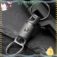 UPSTOPAO Brass Keychain, Portable Ultra-light Titanium Alloy Keychain,  360° Rotatable EDC Keyring O