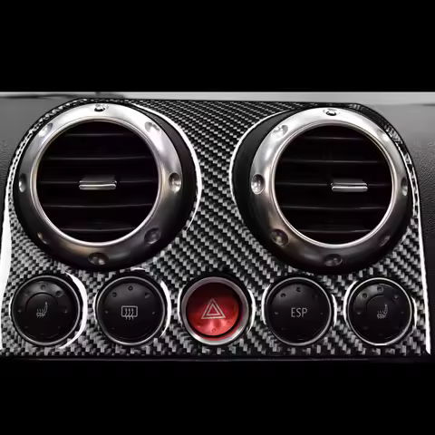 Central Air Vent Decorative Cover Speedometer Panel Dashboard Frame Trim Sticker Carbon Fiber Access