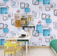 Wallpaper Sticker Dinding Doraemon 3D