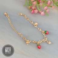 Meilyn Children's Bracelet Strawberry Gold Chain G08025