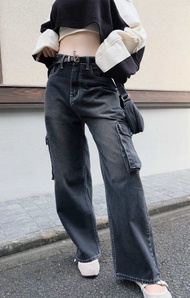 LONDON BAGGY (BLACK/JEANS/BLUE JEANS)DENIM PANTS