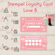 Love stamp B loyalty card Valentine's Day gift shop hearth automatic ink flash stamp stamp chop cust