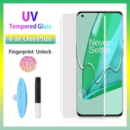 For Oneplus 10 7 Pro 7T Pro Oneplus 9 8 Pro Nano Liquid UV Full Glue Tempered Glass Screen Protector