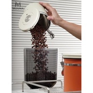MUVNA慕威納咖啡豆密封罐304不銹鋼咖啡粉保存罐單向排氣閥儲存罐