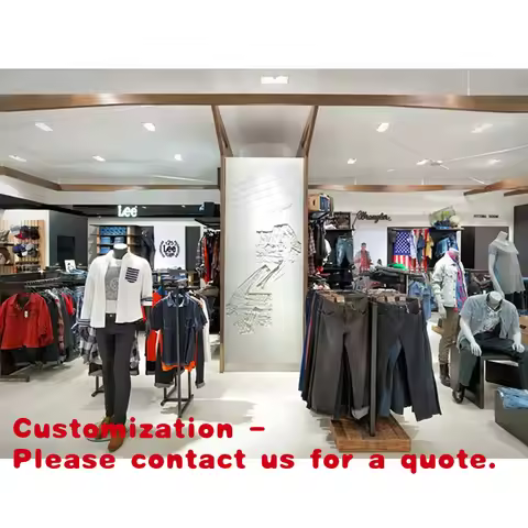 custom.Customized China Men's Clothing Store Decoration Display Retail Shop Design Gold Winner POPAI