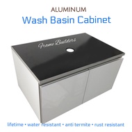 [PRE-ORDER]Basin Cabinet/Aluminum Basin Cabinet/Ceramic Tabletop Bathroom Counter/Wall Mounted Basin Cabinet/Bathroom Storage/Basin Storage Cabinet (ETA:2022-03-30)