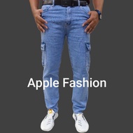 Lelaki Seluar Acid Wash  Gatah . 95% Cotton 5% Spandex .