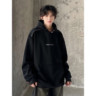 400g heavy high street hooded sweater men s autumn and winter fashion zipper cleanfit niche design j