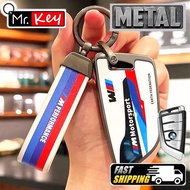 【Mr.Key】M Power Style Alloy FrameKey Case Cover Key Bag For Bmw F20 G20 G30 X1 X3 X4 X5 G05 X6 Accessories Car-Styling Holder Shell Keychain Protection