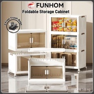 【FUNHOM DECOR】Foldable Storage Cabinet Storage Box Clothing Snacks Toy Wardrobe Stackable Thickened 