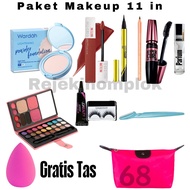 Paket Kosmetik Wardah Komplit Lengkap 1 Paket 11 in 1 / Paket Makeup Wardah 10 in 1 Murah / Paket Be