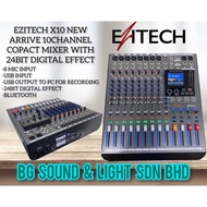 EZITECH X10 NEW ARRIVE 10CHANNEL COPACT MIXER WITH 24BIT DIGITAL EFFECT