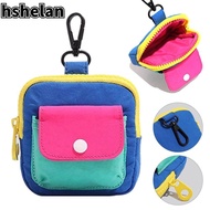 HSHELAN Coin Bag, Zipper Multi-function Purse, Dopamine with Hooks Wallet