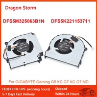 New Notebook CPU Fan For Gigabyte Gaming G5 KC G7 KC G7 MD 5V 0.5A 4Wires GPU Cooling DFS5M325063B1N