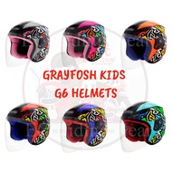 GRAYFOSH KIDS G6 HELMETS (Topi Keledar Kanak-Kanak) ADA SIRIM / RACHET SET G6 GRAYFOSH HELMET
