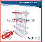 rak gondola rak minimarket double dua sisi / ekonomi