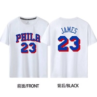 76ers James short-sleeve t-shirt for men number 23 jersey 76ers championship basketball LeBron round