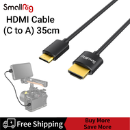 SmallRig Mini HDMI to HDMI Data Cable (C ถึง A) 35 ซม. HDMI 2.0 รองรับความละเอียดสูงสุด 4 K 60Hz พร้อมสายผูกสำหรับ Nikon Z6 Z7 Canon EOS RP EOS R 3040