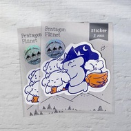 狗狗超乘載大貼紙 2入 行李箱貼紙 造型貼紙 /五角星球