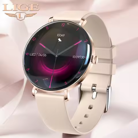 LIGE New Smart Watch Women 1.43 inch 466*466 AMOLED Screen IP68 Sports Waterproof Heart Rate Monitor