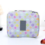 Printed Wash Leather Cosmetic Bag Cosmetic Bag Portable Portable Large Square Bag Capacity Bag Stora