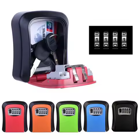 Wall Mount Key Safe Organizer Box 4 Digit Combination Password Key Box Password Lock ABS Plastics fo